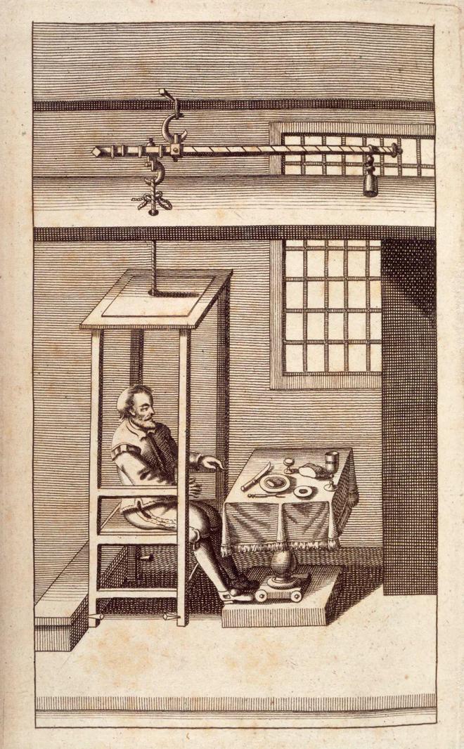 他痴迷于测体重每天称重十几次测量食物和排泄物发现了“空气”的重量(图4)