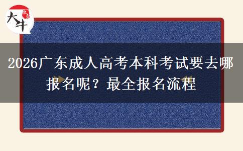 2026广东成人高考本科考试要去哪报名呢？最全报名流程(图1)