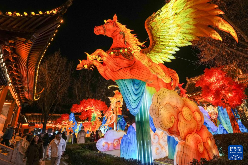 江苏南京:灯彩亮迎新年(图1)