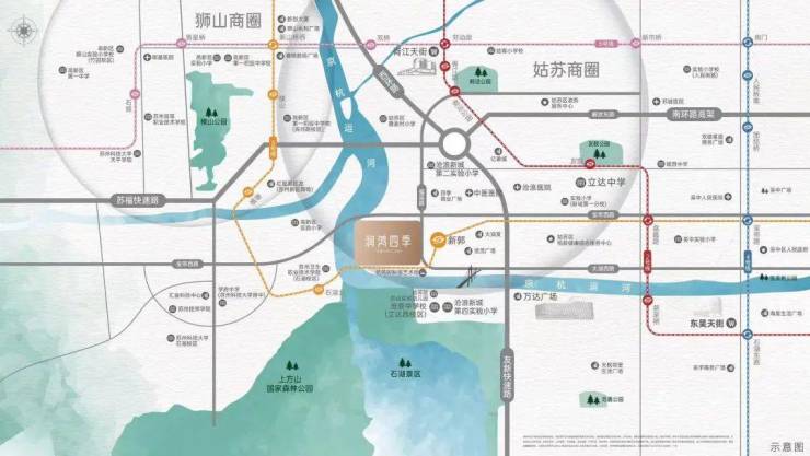 2024苏州姑苏新房沧浪新城断供8年润鸿四季润鸿四季怎么样？一山一湖一河生态豪宅户型价格周边配套(图2)